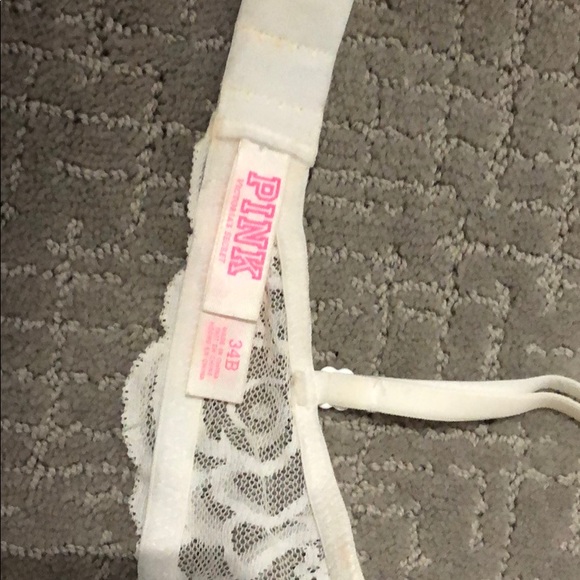 Pink Victoria’s Secret White Silky Bra - Picture 6 of 6
